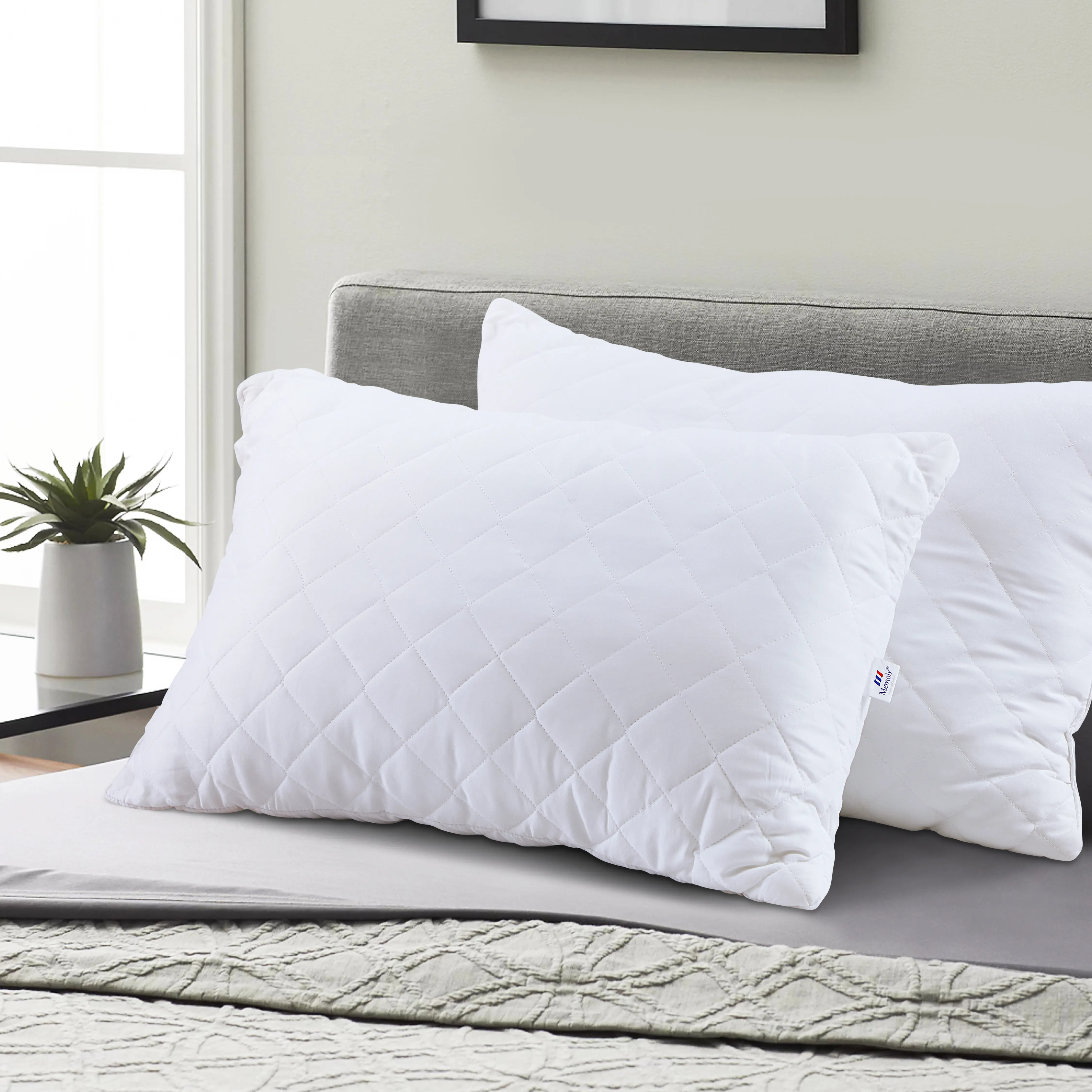 CORAL GOLD Quilted Fibre Pillow 12